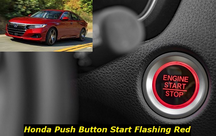 honda push button start flashing red